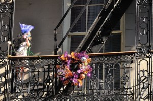 wrought iron with doll