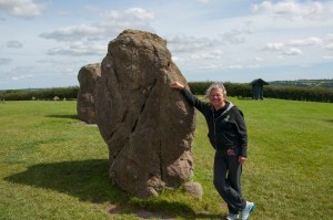 Joanne with boulder